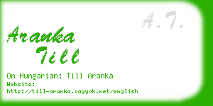 aranka till business card